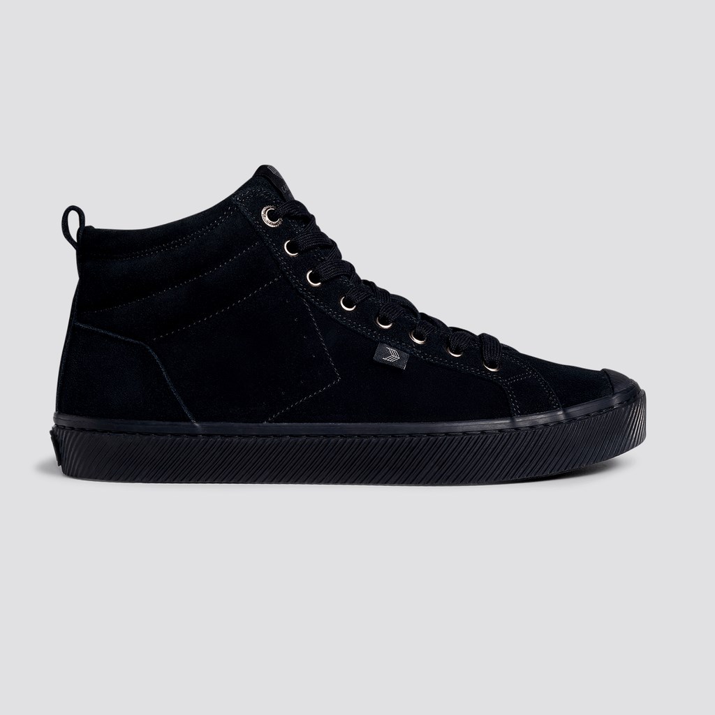 OCA HIGH Cariuma High Top Daim Noir Homme | DAR-0336783